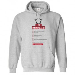 Stag Do Party Checklist  Unisex Novelty Kids and Adults Pullover Hoodie								 									 									